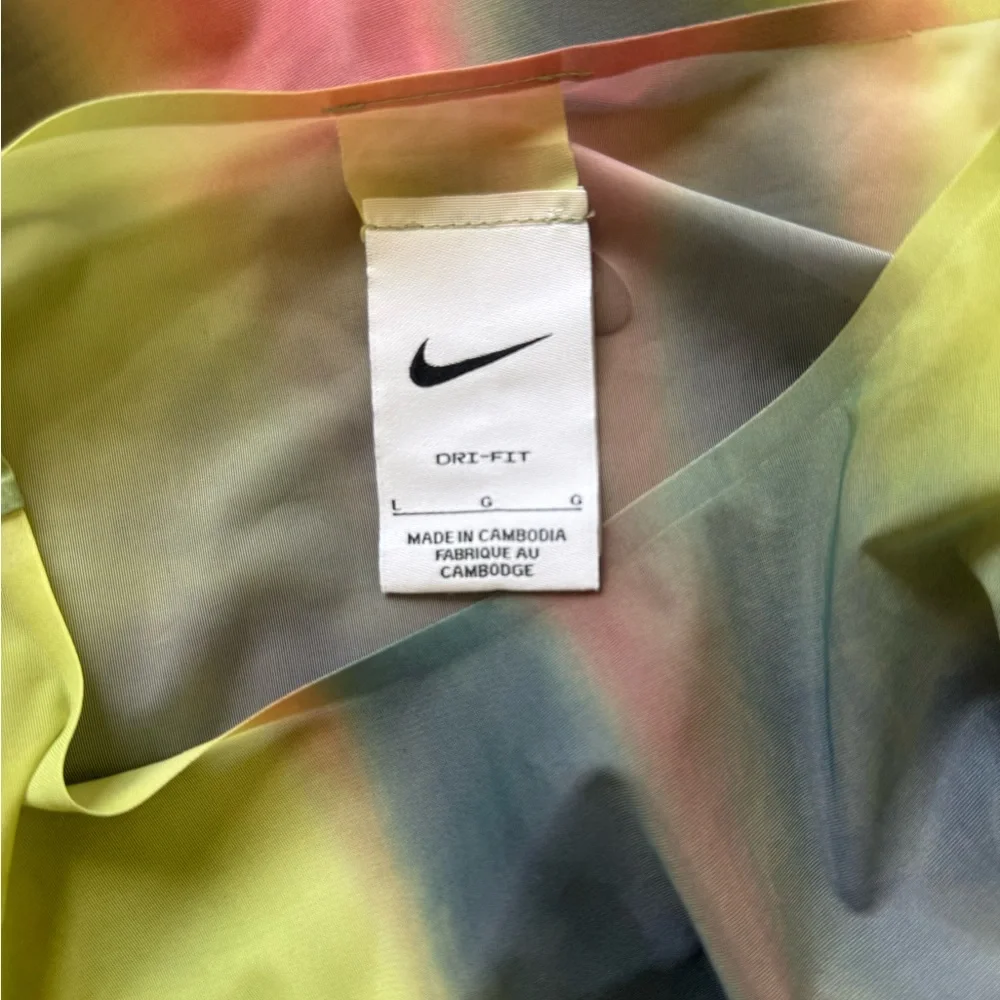Nike Long Sleeve Tie-Dye Performance Top in Pink, Yellow, Blue